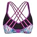 CharmLeaks Women's strappy bra workout bra top workout clothes workout tanks sports bra,Pur Chic,Medium