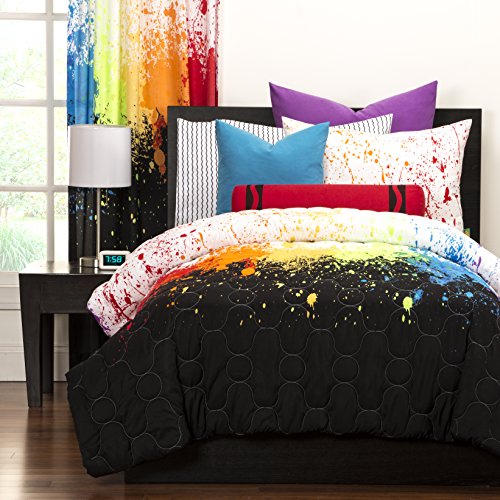 Colorful Comforter Set 3 Piece Kids Full Queen Size Vibrant Fun Bright Teens Children Bedroom Adorable