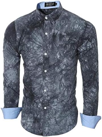 ZYEE Clearance Sale! Fashion Mens Casual Shirts Autumn Winter Men Long Sleeve Slim Fit Printing Tops T-Shirt