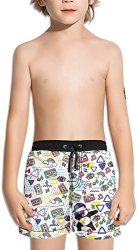 Trum Namii Boy's Quick Dry Swim Trunks Dabbing Panda Rainbow Shorts