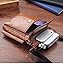 Hwin Small Crossbody Phone Purse, Leather Men Bag Compatible iPhone 8 7 Plus Holster Case Double Belt Loops Belt Pouch Waist Bag Mini Travel Shoulder Bag Samsung Note 8 5 S7 Edge Plus+Keyring Brown