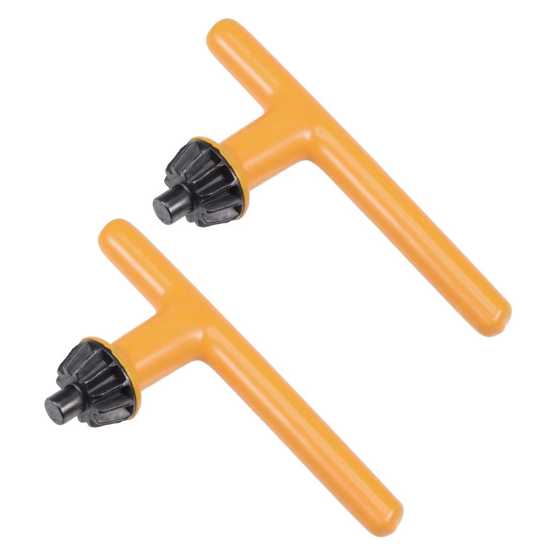 sourcing map Chuck Key 6mm Pilot 12 Teeth for 1.5-13mm Drill Chuck Yellow 2pcs