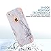 iPhone 5/5S/SE Case, Arukas Marble Design Ultra Slim Scratch Resistant Hybrid Hard PC Back Cover Soft Silicone Bumper Shockproof Protective Case for iPhone 5/5C/SE (4.0 Inch) (marble rose gold)