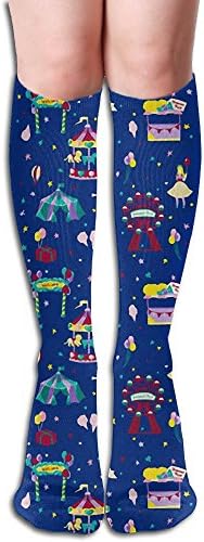Day At The Fair - Dark Blue Socks Cool Kilt Socks For Men &amp; Women One Size