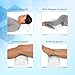Mindful Design Cooling Gel Memory Foam Semi Roll Pillow - Lumbar Support Wedge Pillow for Back and Knee Pain Relief (White, Large)