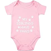 listery Have Paws Baby Bodysuit Paws Romper Dog Baby Infant My Siblings Have Funny Newborn