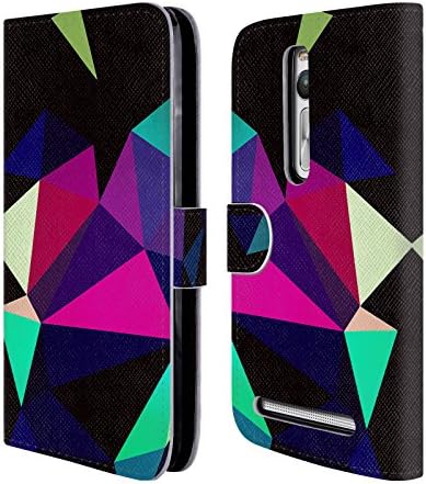 Official Spires Chromatics Polygons Leather Book Wallet Case Cover For Zenfone 2 / Deluxe