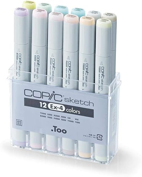 Amazon.com: Copic Sketch Marker 12 Color Ex-4 Set