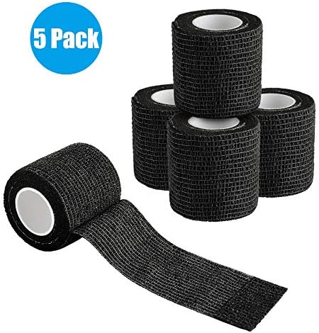 Force Valley Camouflage Wrap Tape, 5 Rolls Outdoor Military Protective Camouflage Self-adhesive Camo Fabric Wrap Tape for Camera,Tactical Pen,Flashlights,Bicycle Handle