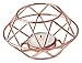 Fashioncraft Geometric Design Rose Gold Metal tealight Candle Holder