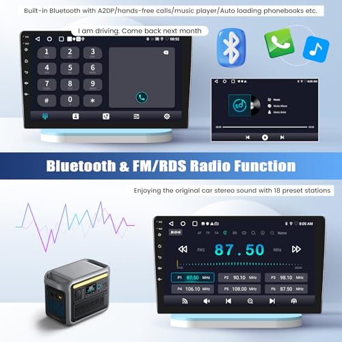 2G+64G GOHHDL Android Car Radio for Fiat Ducato 2010/Citroen Jumper/Peugeot Boxer Carplay Android Auto, 9 Inch 2 Din Touch Screen with Bluetooth GPS WiFi FM/RDS SWC Backup Camera and Mic