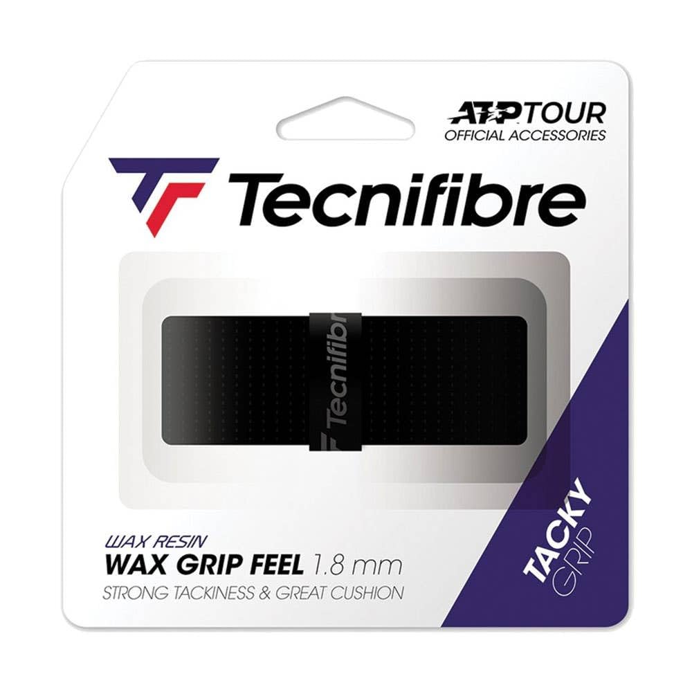 Tecnifibre Wax Feel Tennis Grip Black (Pack of 1)