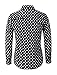 uxcell Men's Shirts Polka Dots Long Sleeve Slim Fit Printed Black Dress Button Down Shirt 44
