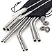 Chefast Stainless Steel Straw - 4x2 Combo Kit - Reusable Straws for Everything From 30 oz Yeti Tumbler to Thick Smoothies - Cleaning Brushes, Silicone Rings, and Long Case Included