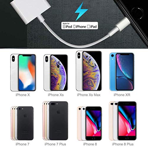 image for Ambrrhty Headphones Adapter Car Charger for iPhone Adapter Aux Headpho