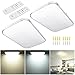 YesHom 48W Modern Dimmable LED Ceiling Light Rectangle 3000K-6500K Flush Mount Remote Control for Home Room(pack of 2)