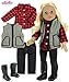 Sophia's Doll Red Buffalo Check Shirt, Black Jeggings, Herringbone Print Vest, and Black Boots Outfit 4 Piece Set for 18