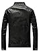 Youhan Men's Casual Zip Up Slim Bomber Faux Leather Jacket