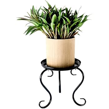 Metal Small Plant Stand Indoor Floor Flower Pot Holder Rack/Round Iron Potted Plant Stands Pack of 2
