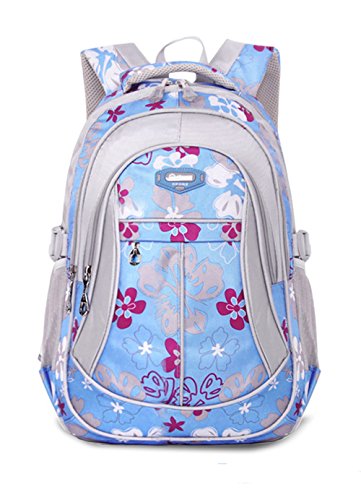 Neonr New School Bags Girls Boys Backpack Fashion Bookbag for Kids Middle School Shoulder Bag (Blue)