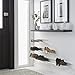 j-me Horizontal Shoe Rack – Wall Mounted Shoe Organizer Keeps Heels, Boots, Sneakers and Sandals Off The Floor. A Great Shoe Storage Solution for Your Entryway Or Closet. (White - 48 inches)