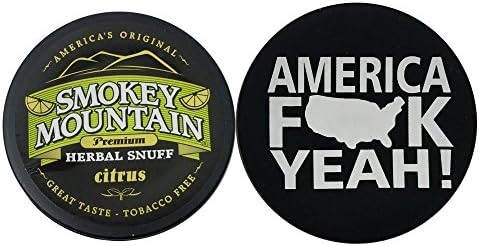 Smokey Mountain Herbal Chew or Snuff - 1 Can - Includes DC Skin Can Cover (Citrus) (America Skin)