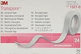 3M Transpore Medical Tape Plastic 1/2 Inch X 10 Yards NonSterile - 24 Per Box, 1527-0