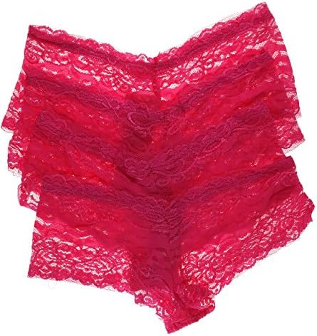 MJ Sexy Lace Boy Shorts Panties, No Side Seams, 6-PACK