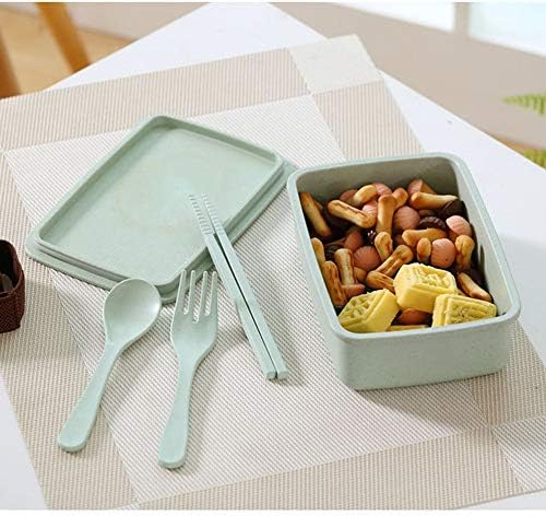 Mimagogo Bamboo Fiber Cute Style Dinner Lunch Box Dining Lunch Box Tray Breakfast Bowl
