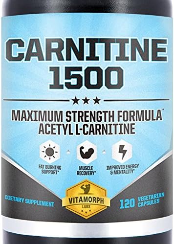 Acetyl L-Carnitine 1500mg Per Serving | Highest Potency Acetyl L-Carnitine HCl Supplement for Mentality, Energy, Fat Metabolization &amp; Weight Loss | 120 Vegetarian Capsules