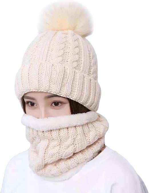 womens beanie hat and scarf set