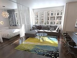 Unique Loom Lyon Collection Modern Abstract Area