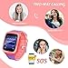 Kids Games Music Camera Smartwatch Phone for Girls Boys Birthday with SOS Call Alarm,1.54 inch Touch Screen Fits for 3-12 Children (RA18_Pink)