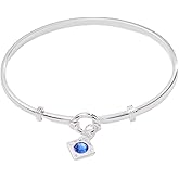 Alex and Ani Crystal Charm Clip Bangle, Sapphire