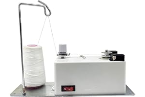 Automatic Bobbin Winder,Electric Bobbin Winder wi Thread Guide, Spool Stand & Steel Mounting Plate,Compact Electric