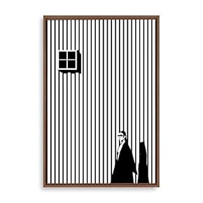 Framed Canvas Wall Art Modern Geometric Pattern Canvas Prints Home Artwork Decoration for Living Room,Bedroom - 16x24 inches