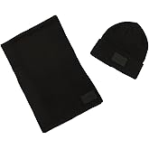 Calvin Klein mens Silicone Logo Hat Scarf Set