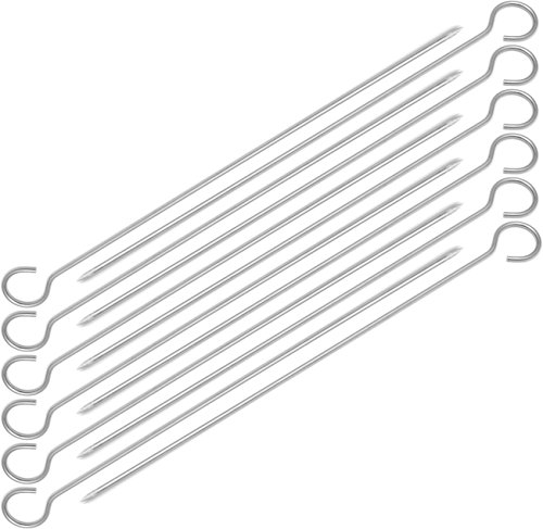 12-inch Stainless Steel Round Shish Kebab BBQ Skewers Pack Of (12)