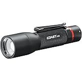 COAST HX5 360 Lumen LED Flashlight, Pure Beam Focusing, Slide Focus, Pocket Clip, Weatherproof, Pocket Sized, Battery Include