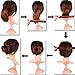 Hisight 2pcs Fashion Hair Styling Disk Hair , Donut Former Foam DIY Tool (brown)