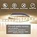 HitLights White LED Strip Lights 5000K, 10ft High Density 12V Tape Light, 360 LEDs, 530Lumens/ft, 4.6Watt/ft, IP30, CRI＞90, Lighting for Cabinet, Mirror, Kitchen, UL-Listed(Power Source Not Included)