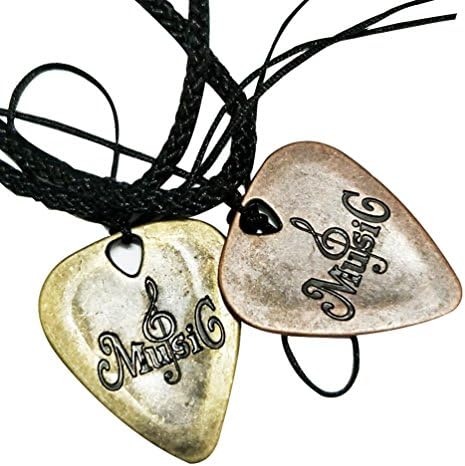 UGThome 2 pcs Drop Pendant Zinc Alloy Cool Guiar picks (metal)