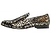 Amali Mens Smoking Slipper Dress Shoes Metallic and Paisly Velvet Styles Morris