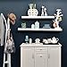 WELLAND Chicago Floating Wall Shelves, 36 Inches, White