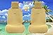 Sojoy Universal Car Seat Covers Four Season Fashionable Car seat Protector for Front 2 Seats 2.0 New Version Honeycomb Cloth (Tan)