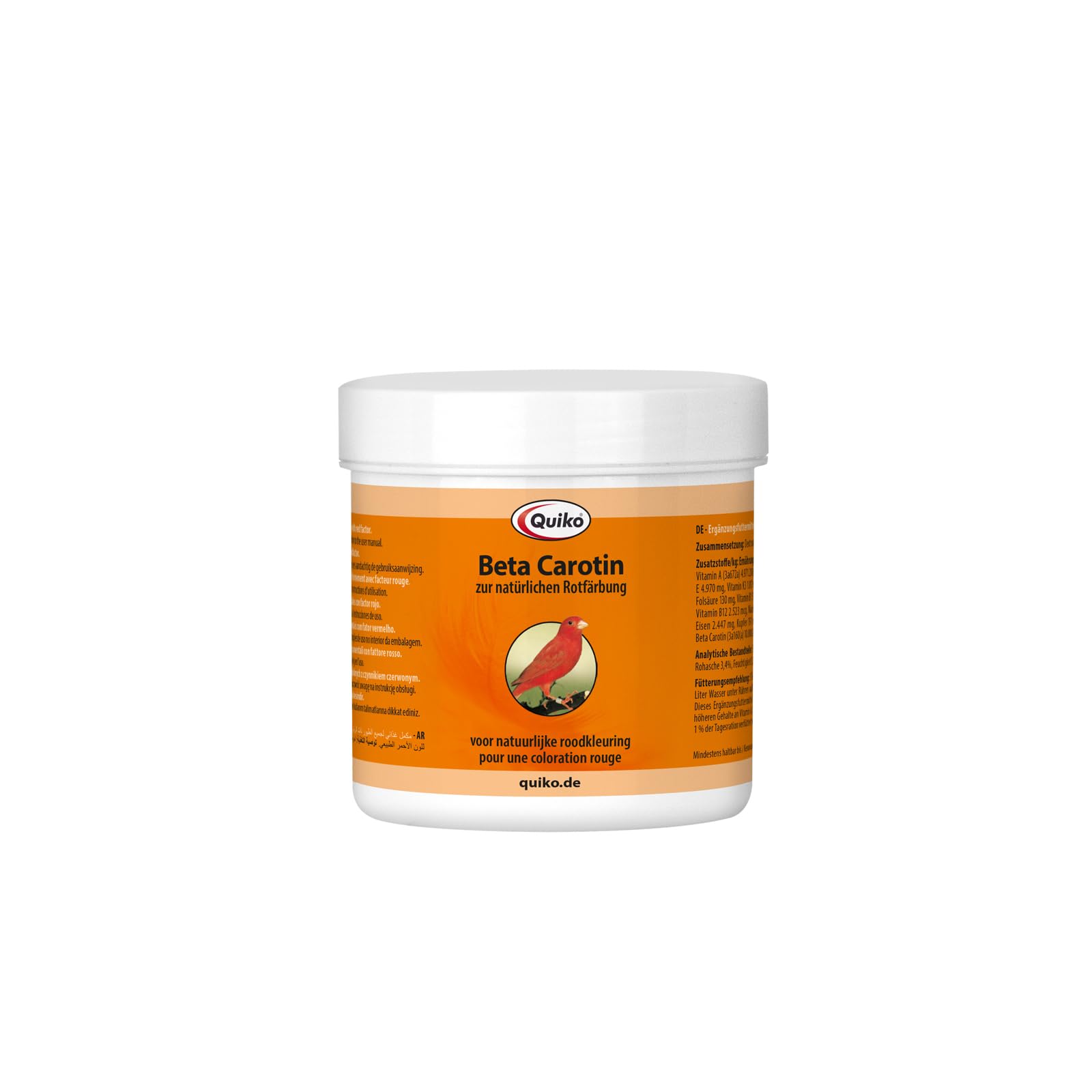 Quiko Beta Carotene 100g - Natural Red Factor Supplement for Bird Plumage