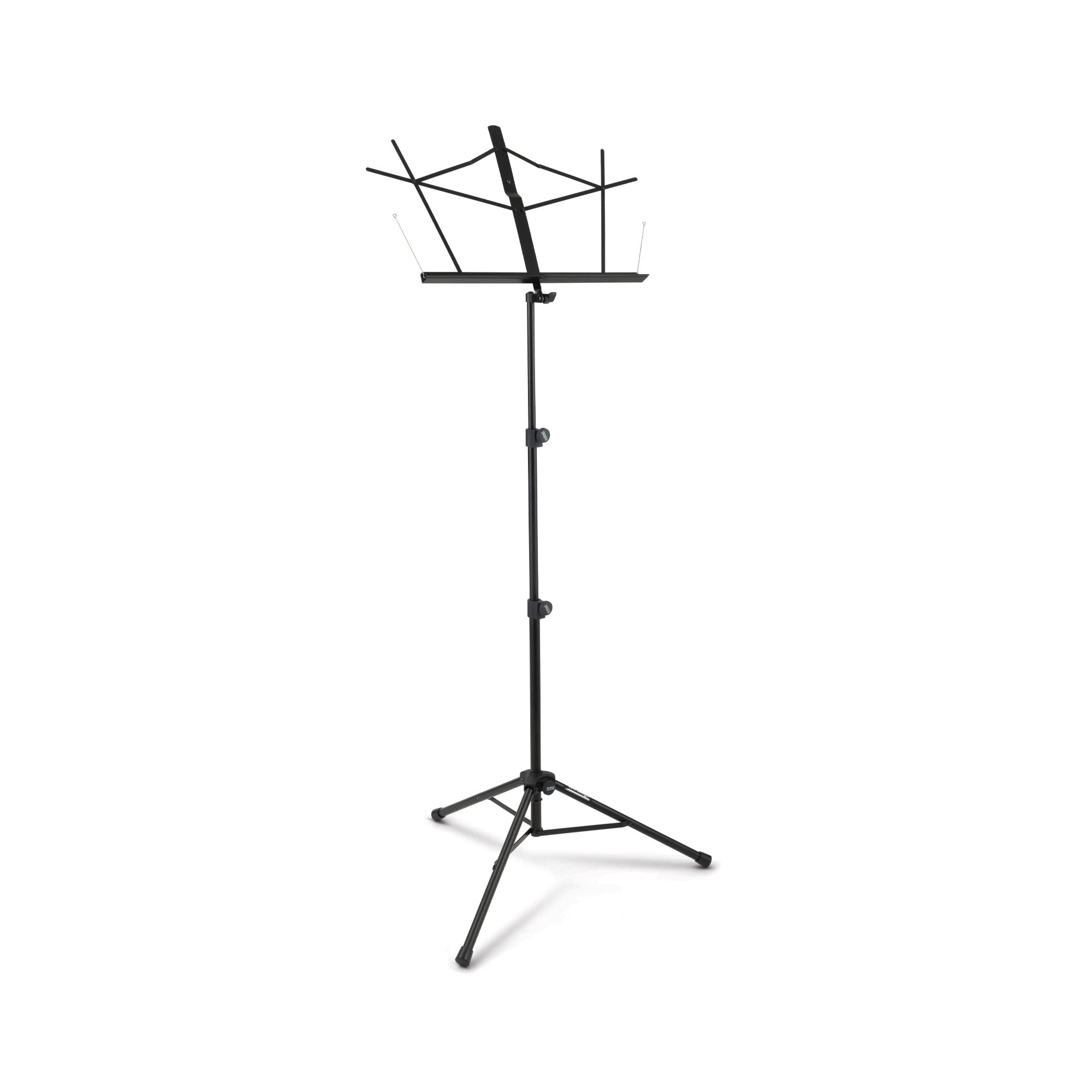 OnStage On-Stage SM7222BB Tripod-Base Sheet Music Stand with Bag (Portable, Folding Sheet Music Setup, Adjustable Height and Angle, Heavy-Duty Tubular Legs, Nonslip Rubber Feet, Metal, Black)
