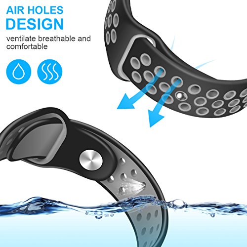 image for HUMENN For Fitbit Versa Bands, Replacement Accessory Breathable Sport 