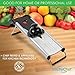 Mandoline Vegetable Slicer w/ 6 Blades - Cutter and Julienne, Food Hand Chopper, Cheese Grater Stainless Steel. Cut Resistant Gloves, 12 Piece Set.