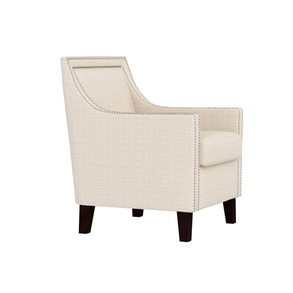 Amazon Com Swoop Arm Chair Nail Accent Light Beige Fabric